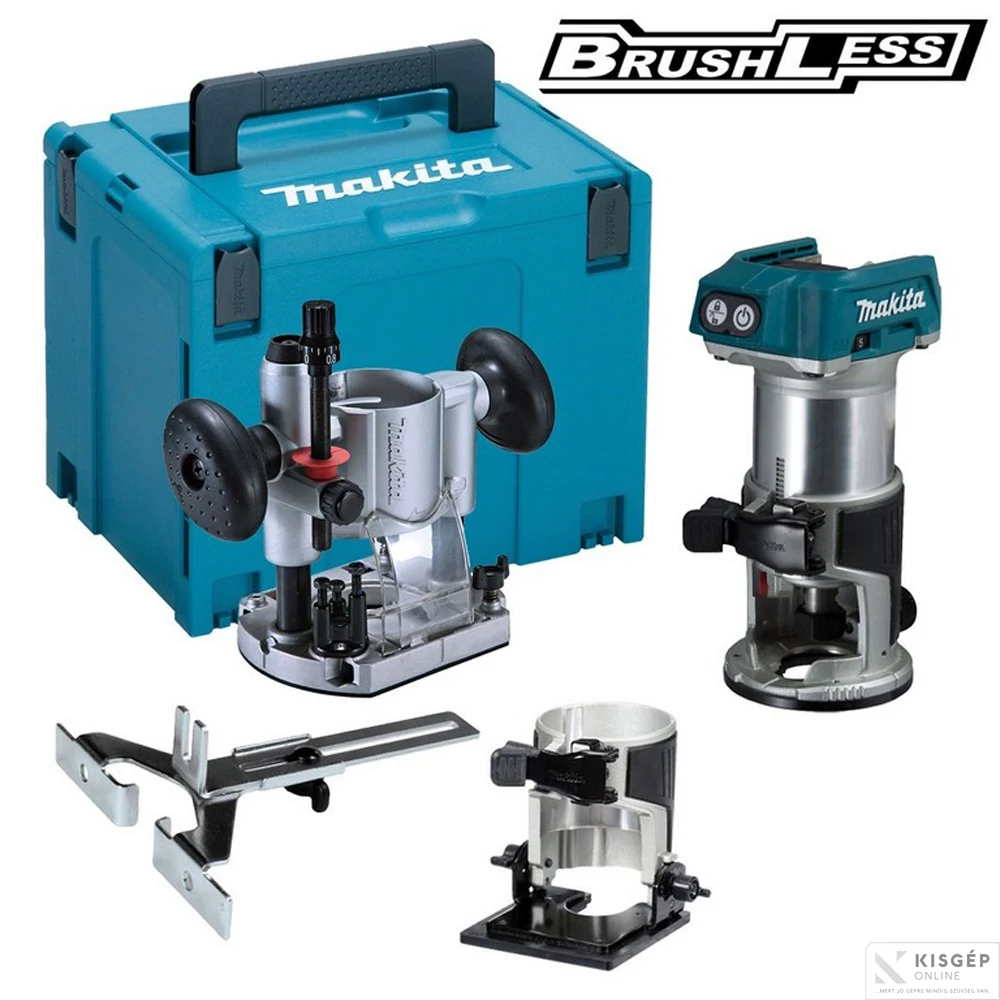 Makita DRT50ZJX2 18V LXT Li-ion BL kombinált marógép + készlet Z