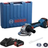Bosch GWS 18V-8 Akkus Sarokcsiszoló (2x4,0 Ah akkuval; GAL 1840 töltővel; csiszolótárcsa 125mm) s