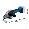 Bosch GWS 18V-8 Akkus Sarokcsiszoló (2x4,0 Ah akkuval; GAL 1840 töltővel; csiszolótárcsa 125mm) s