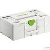 Festool SYS3 L 187 Systainer széles alapfelülettel. Kompatibilis szállítórendszerekkel, biztosítva a rendet és áttekinthetőséget. 