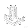 Kép 2/5 - Fischer PSF 41 síntalp 41x41 sínhez 1db