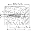 Kép 9/9 - Fischer UX 6 x 50 R univerzális dűbel hosszú, peremmel