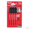Milwaukee INKZALL™ Jelölő filc fekete 0,6 mm-es hegy (4 db/cs)
