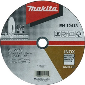 Tartozék Vágás és darabolás Inoxvágó tárcsa Makita vágókorong INOX 230x1,9mm Kisgéponline