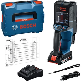BOSCH D-TECT 18V 200-17C univ.kereső készülék kofferben, töltő+akkuval