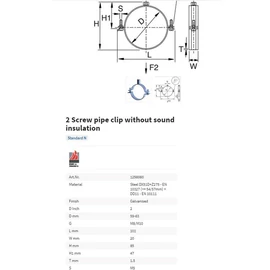 Tyco 59-63mm 2½ N csőbilincs M8/M10 standard