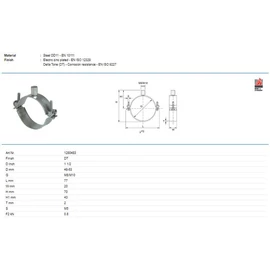Grinnell Pipe Clip PerfecTyco N 48.3-53mm-M8/M10