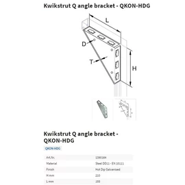 Tyco QUB-HDG 41x41 U-alakú lefogató M8     Delta