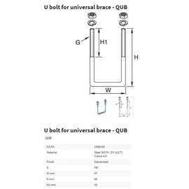Tyco QUB U-kengyel M8