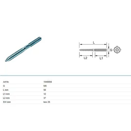 Tyco M08x50 vállnélküli tőcsavar