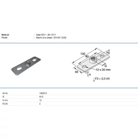 Tyco alaplap 40x130mm M10