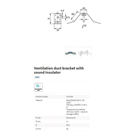 Tyco légcsatorna rögzítő elem M10