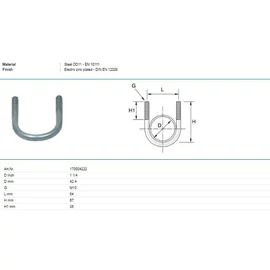 Tyco U-kengyel P170 M10 42,4mm