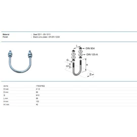 Tyco U-kengyel 170C M10 76,1mm