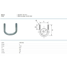 Tyco U-kengyel 170C M10 4½