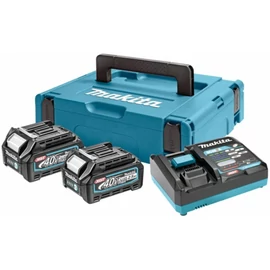 Makita 40V max XGT akkumulátor és töltő szett (2 x BL4025 2,5Ah Li-ion akkumulátor + DC40RA töltő)