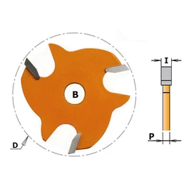 CMT Réselő maró, Z3 HW F=8 D=47.6X6.4