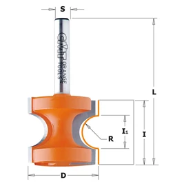 CMT Gömbölyítő maró, félkör, HW S=8 D=28,6X2