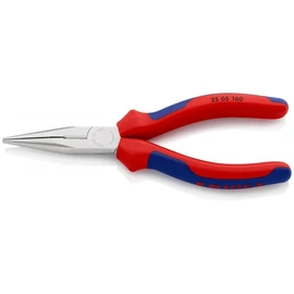 Knipex Félkerekcsőrű (rádiós) fogó kétkomponensű nyéllel, vágóéllel, 160 milliméter hosszúsággal.