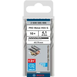 Bosch HSS-G FÉMFÚRÓ STD 4,1 x 43 x 75 mm 10 db/csomag