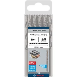 Bosch HSS-G FÉMFÚRÓ STD 5,9 x 57 x 93 mm 10 db/csomag