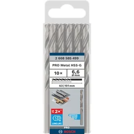 Bosch HSS-G fémfúró  6,6 mm, 10 db/csomag