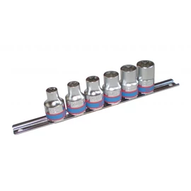 KING TONY Dugókulcs készlet 1/2" TORX E tartósínen E10-E20 6 részes