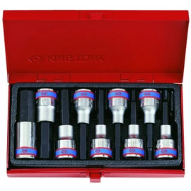 KING TONY Rátűzőkulcs készlet 1/2" hatszög 4-17mm, 9 részes