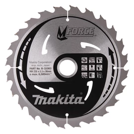Makita körfűrészlap Mforce 235x30 mm Z24