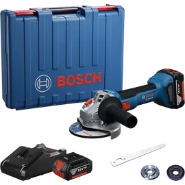 Bosch GWS 18V-8 Akkus Sarokcsiszoló (2x4,0 Ah akkuval; GAL 1840 töltővel; csiszolótárcsa 125mm) s