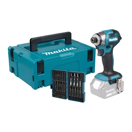 Makita DTD173ZJX2 18V LXT Li-ion BL 180Nm 4 mód ütvecsavarbehajtó 1/4" Z MAKPAC + csavarozó készlet
