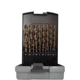 Abraboro HSS-Co fémfúró készletD 1,0-10,0 x 0,5 mm 19 részes