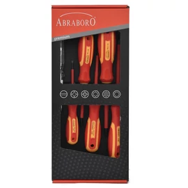 Abraboro szigetelt csavarhúzó készlet.6 x, VDE, 1000V