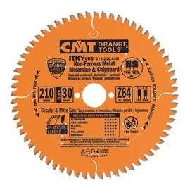 CMT ITK PLUS kompozit és színesfém vágó, HW210x1.8/1.2x30+25 Z64 TCG NEG