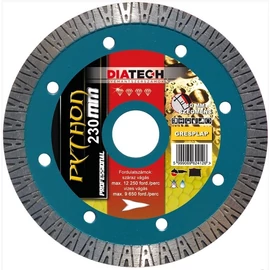 Diatech Pyton 230x25,4x30 gyémánttárcsa     greslap,gránitlap,kerámia  PT230