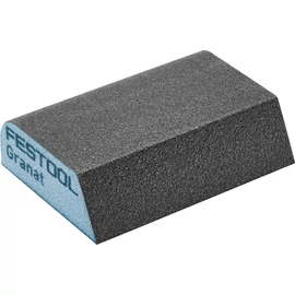 Festool formatartó csiszolószivacs 120 CO GR finomsággal, kerek és hegyesszögű oldallal. Ideális konkáv ívek és szűk helyek csiszolásához. 