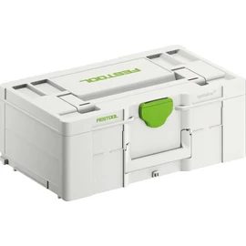 Festool SYS3 L 187 Systainer széles alapfelülettel. Kompatibilis szállítórendszerekkel, biztosítva a rendet és áttekinthetőséget. 