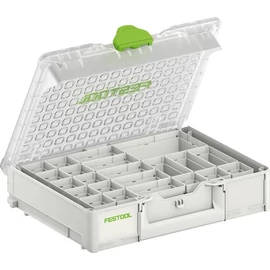 Festool Systainer variálható betétdobozokkal. Ideális kis alkatrészek rendezett tárolására és szállítására. Kompatibilis más Systainer elemekkel.