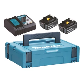 Makita 18V LXT Li-ion 2x6,0 Ah akku + DC18RC töltő készlet + MAKPAC