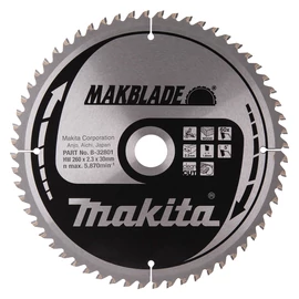 Makita körfűrészlap Makblade 260x30mm Z60