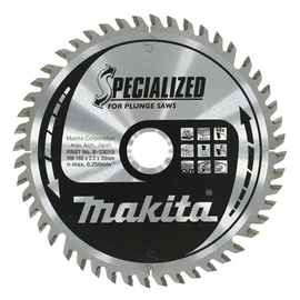 Makita körfűrészlap merülő 165x20mm Z48