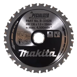 Makita körfűrészlap akkus 136x20mm Z30 FÉM