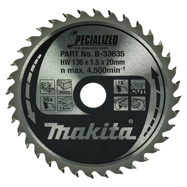 Makita körfűrészlap akkus FA 136x20mm Z36