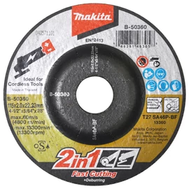 Makita vágó és csiszolótárcsa INOX 115x2 mm