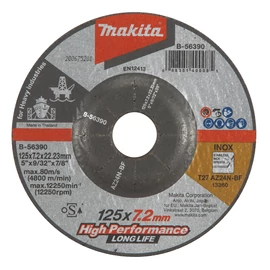 Makita csiszolótárcsa INOX 125x7,2mm AZ24N LONG LIFE