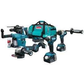 Makita DLX4155TX1 18V LXT Li-ion BL gépszett DDF486+DGA504+DHR243+DTD153+DX07 2x5,0Ah táskában