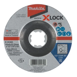Makita X-LOCK csiszolókorong ACÉL 115x6mm A36P