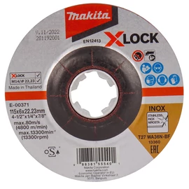 Makita X-LOCK csiszolókorong ACÉL 115x6mm WA36N
