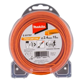 Makita E-01797  négylevelű damil, narancs, 2.4mm 15m