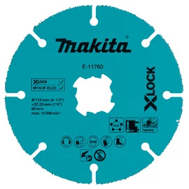 Makita 115 mm-es X-LOCK karbidszemes tárcsa PVC, EPOXY